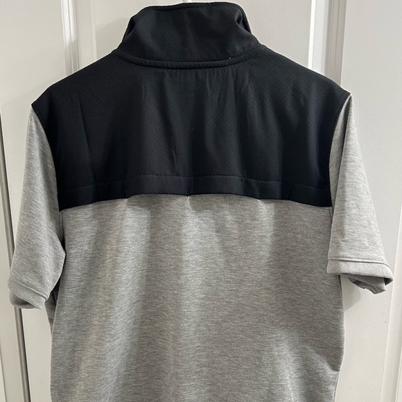 Under Armour Steph Curry Mens Grey & Black 1/4 Zip Short Sleeve Sweater - Sz L - Picture 5 of 7